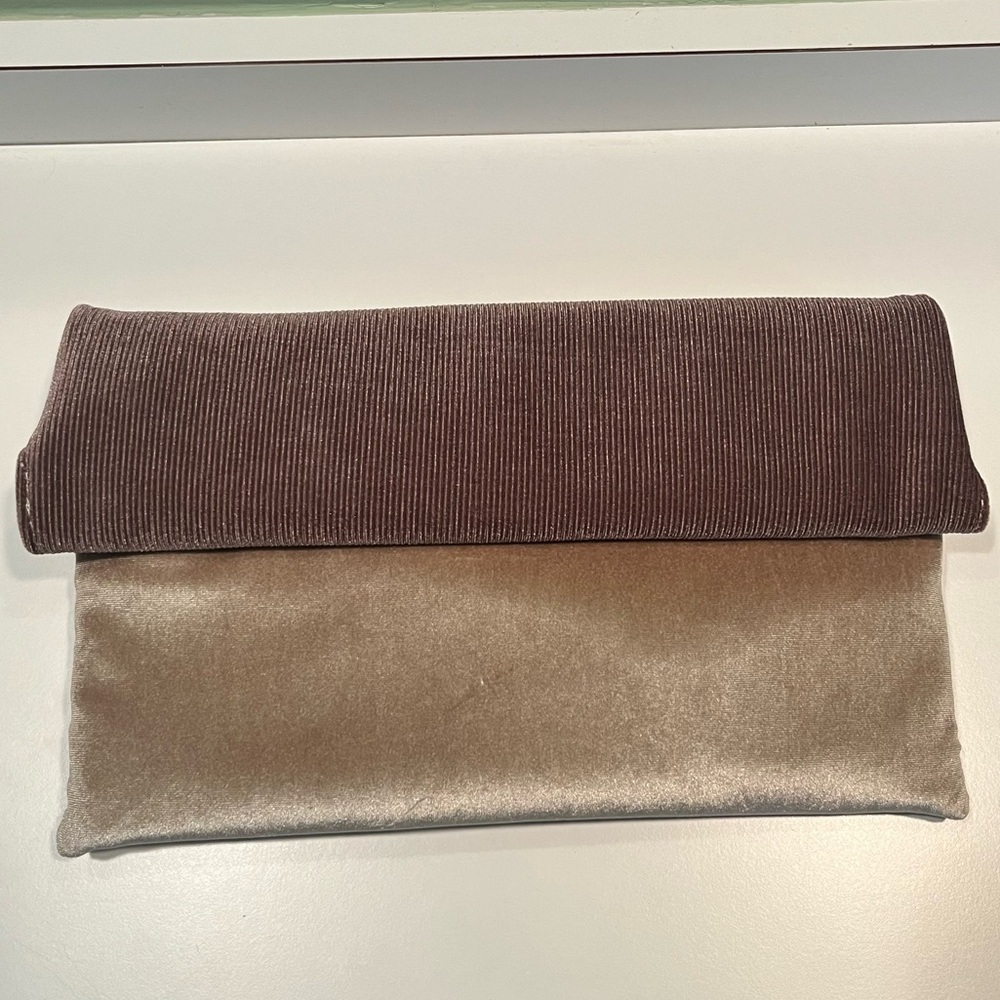 New! Anthropologie Velvet Clutch / Crossbody Bag - Brown